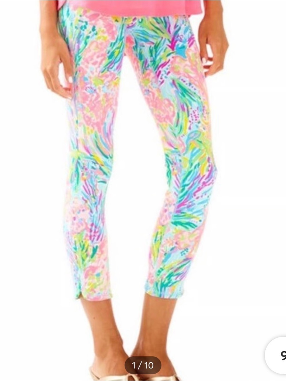 Lilly Pulitzer Luxletic Weekender Cropped Leggings Fan Sea Pants